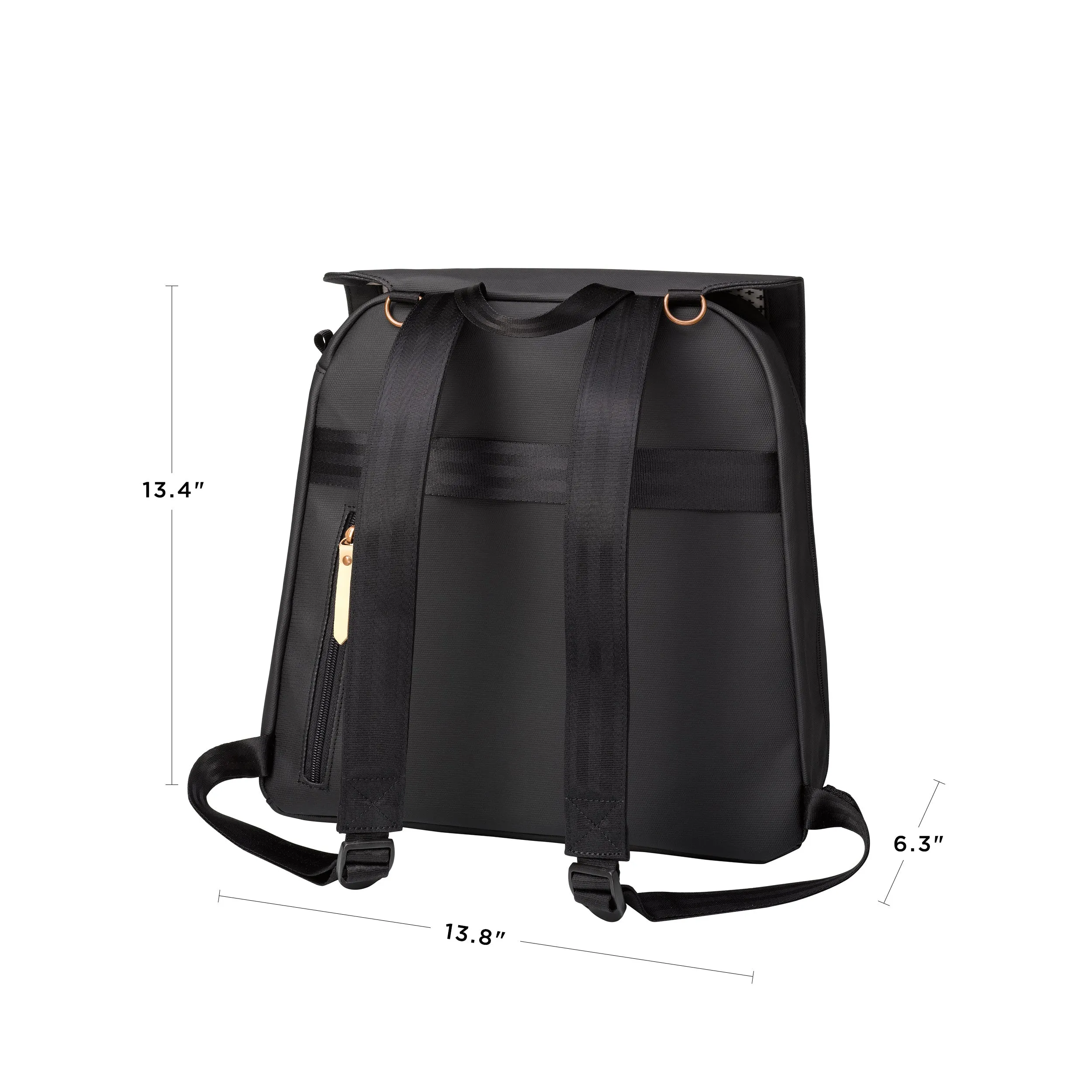 Meta Backpack in Black Matte Canvas