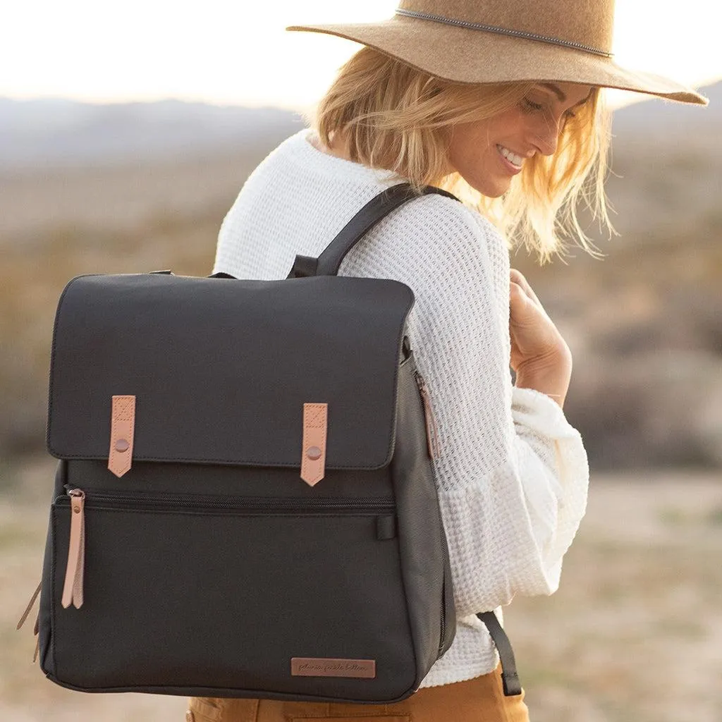 Meta Backpack in Black Matte Canvas