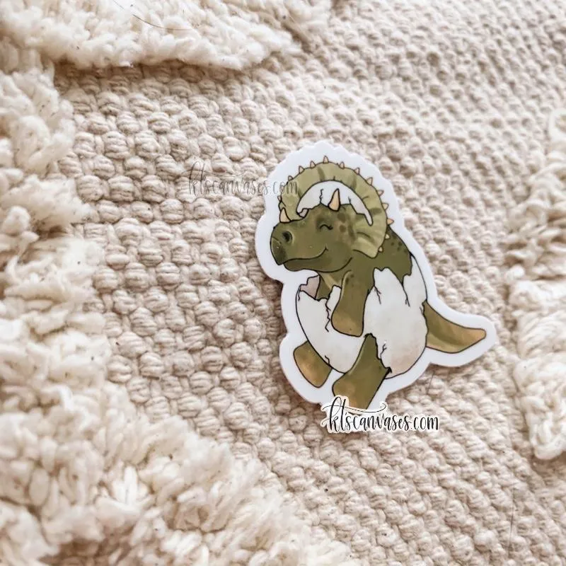 Mini Baby Triceratops Sticker
