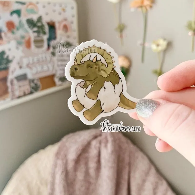 Mini Baby Triceratops Sticker