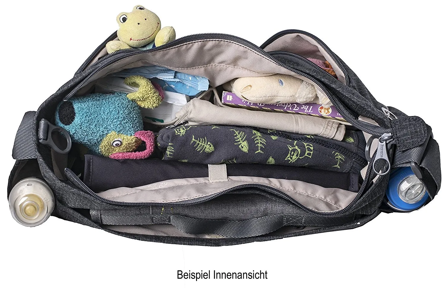 Okiedog Mondo Diaper Bag Scribbles Red