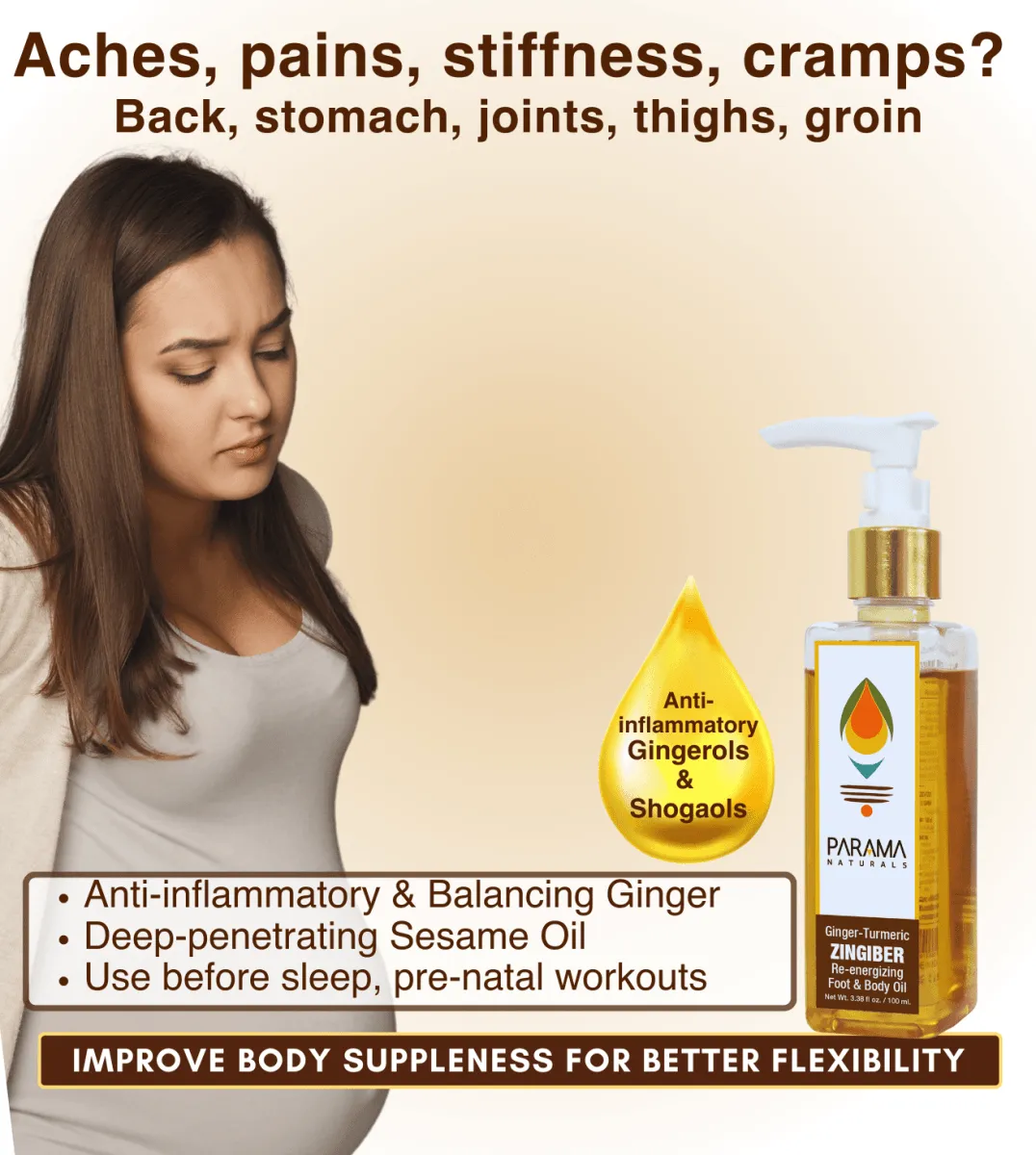 Parama Naturals Premium Quality Zingiber Body Massage Oil