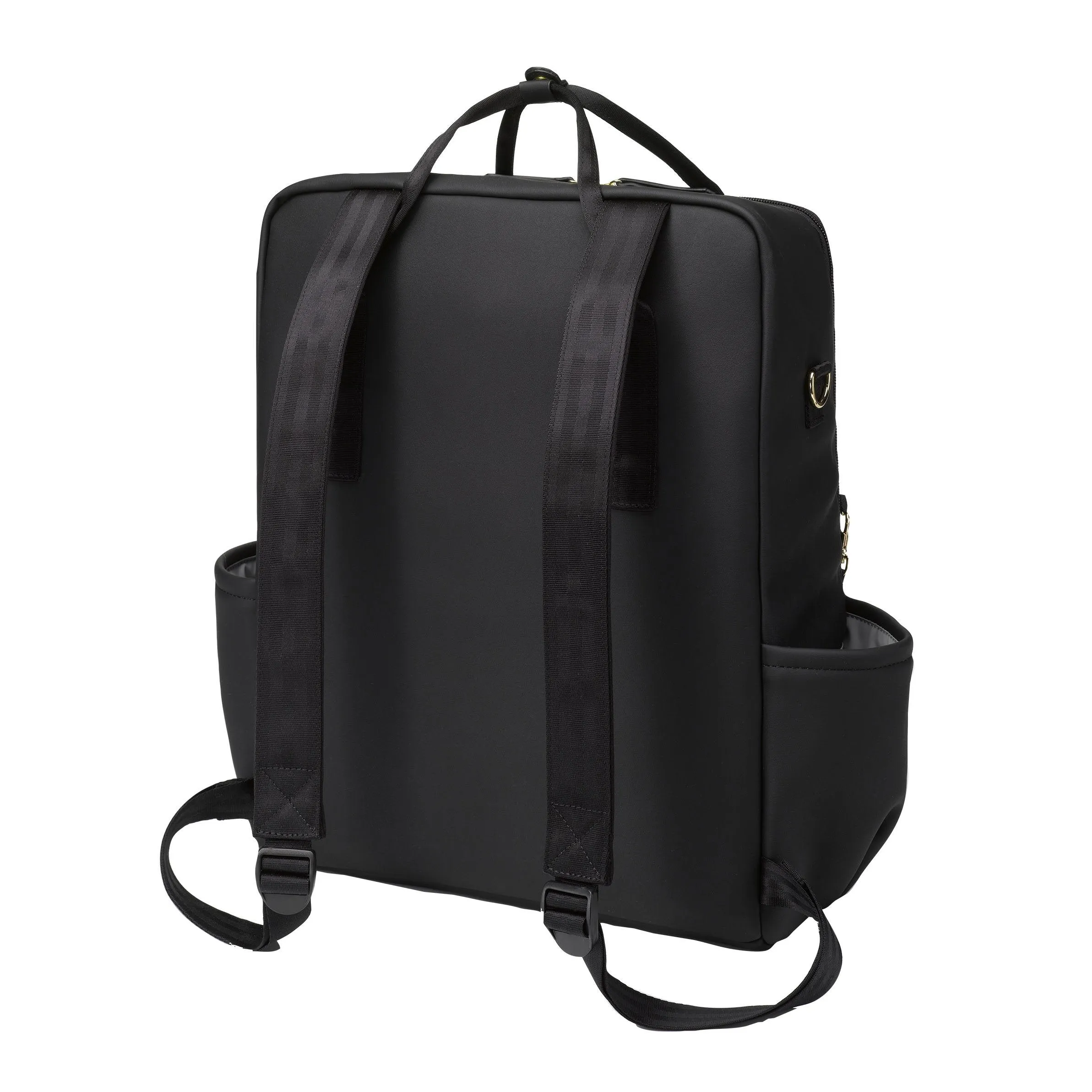 Petunia Pickle Bottom Balance Backpack: Black Leatherette