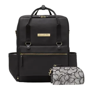Petunia Pickle Bottom Balance Backpack: Black Leatherette