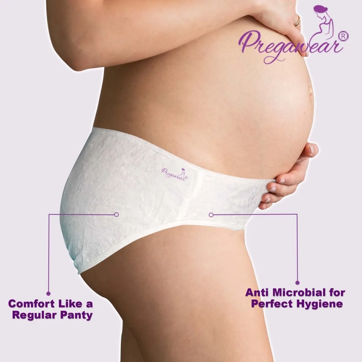 Pregawear Disposable Maternity Panty-High Absorbance Pad & Leak Guards(5 Pieces)