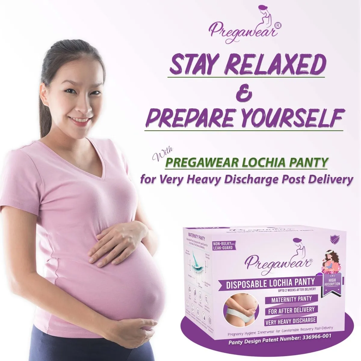 Pregawear Disposable Maternity Panty-High Absorbance Pad & Leak Guards(5 Pieces)