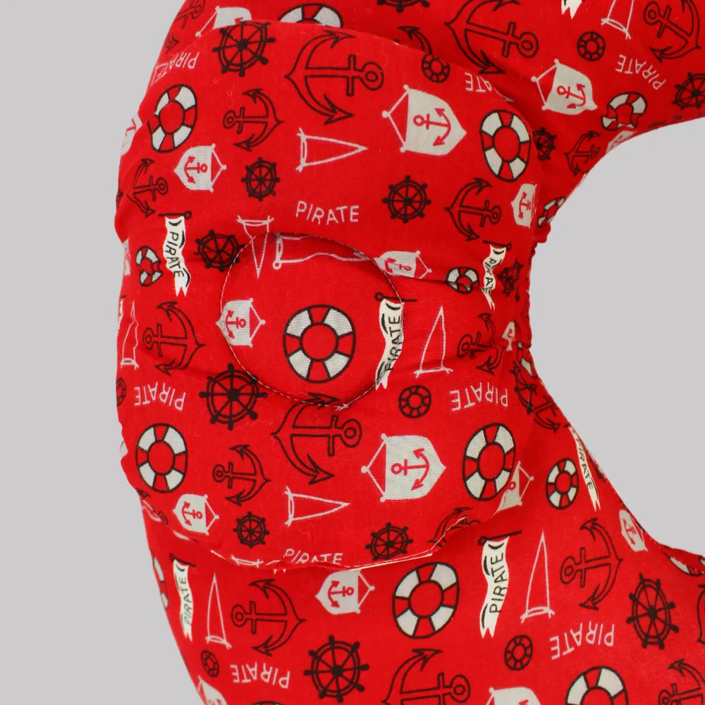 Red Nautical Nursing Pillow