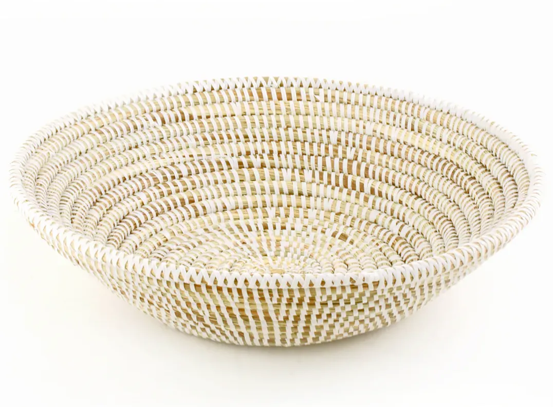 Solid White Grain Basket