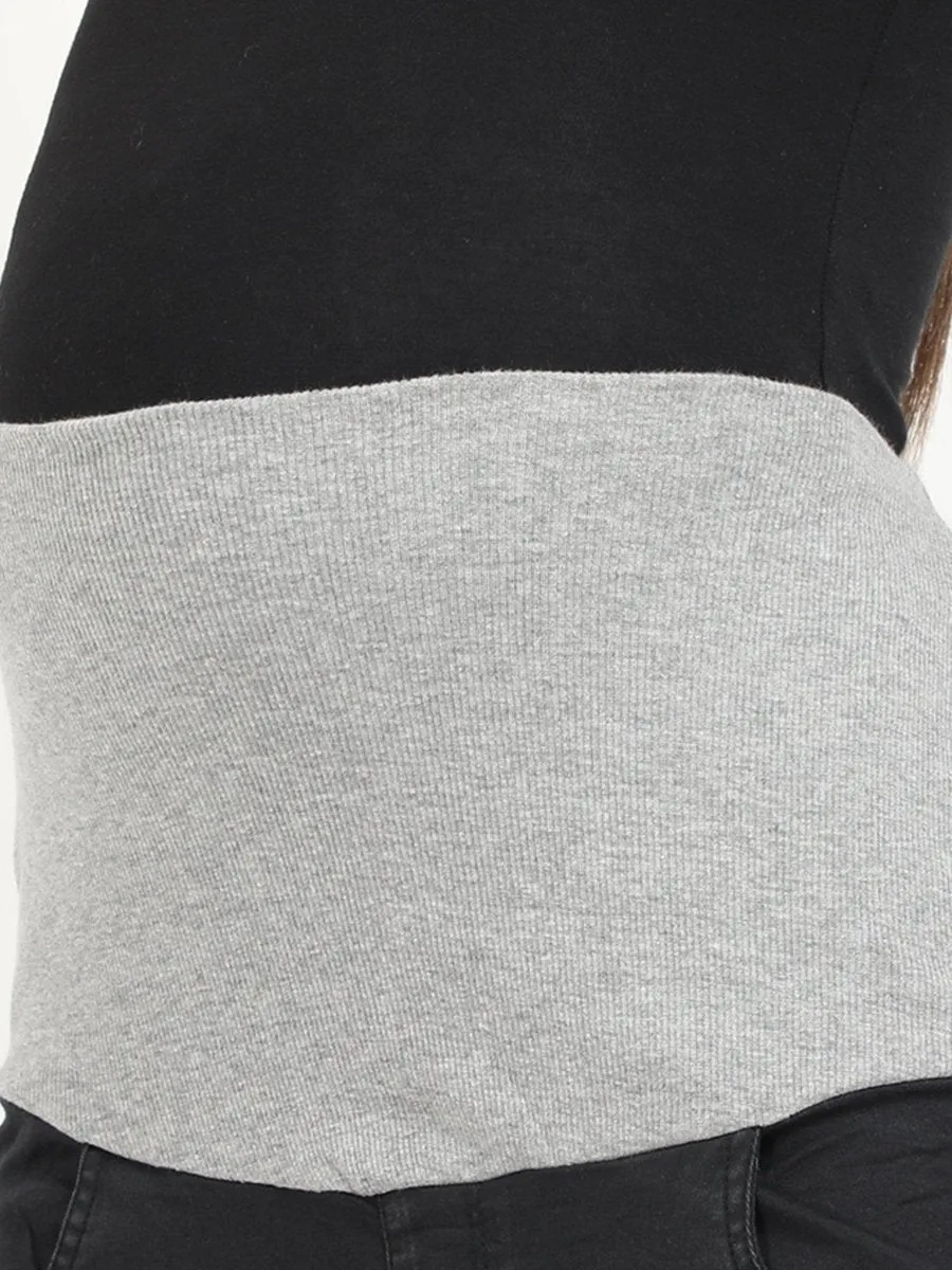 Stretchable Denims with Belly Support- Black