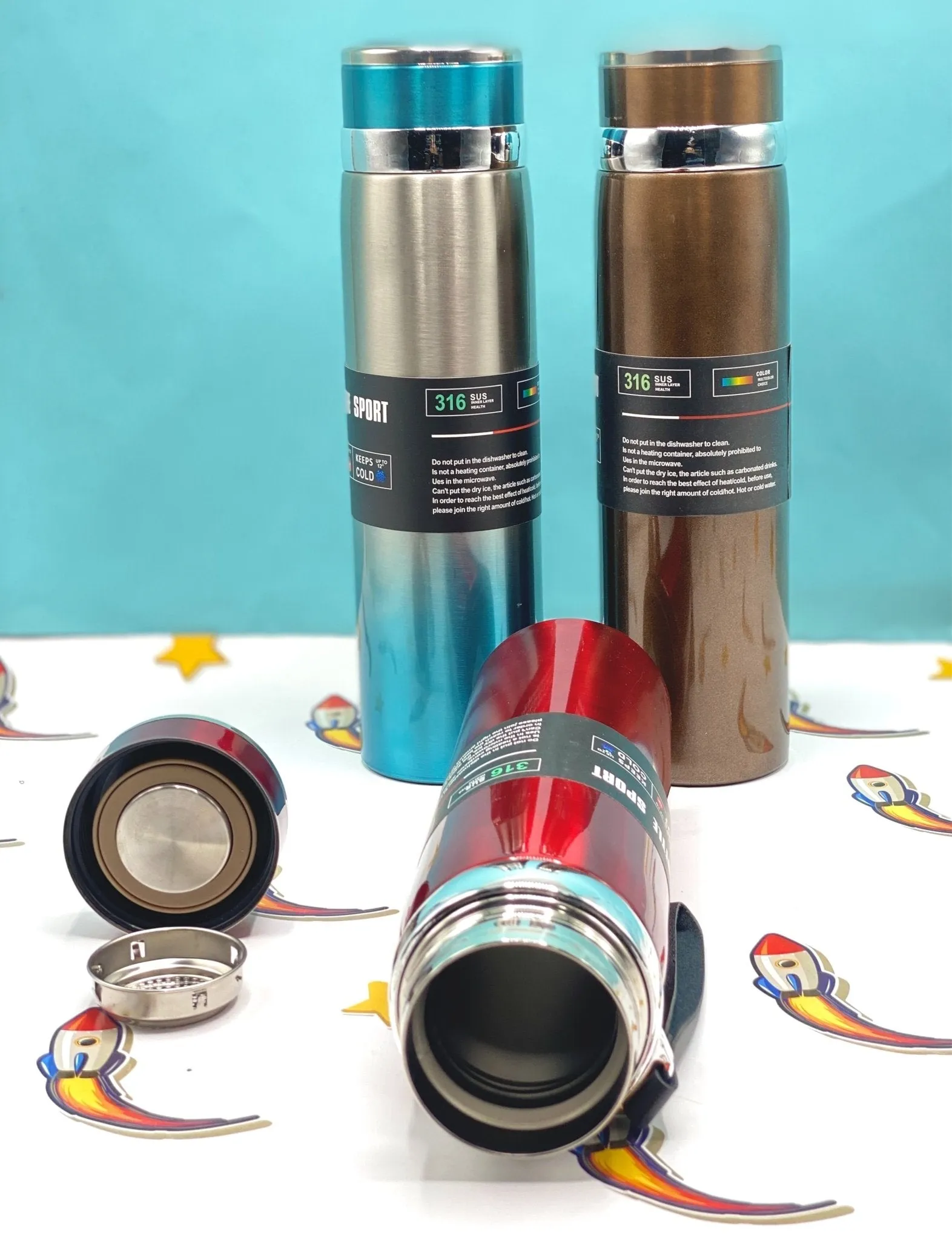 Students School Stainless Steel Water Bottle
