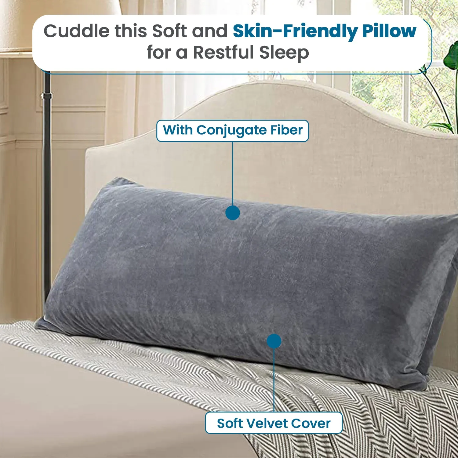 Super-Soft Full Body Long Cuddle Pillow