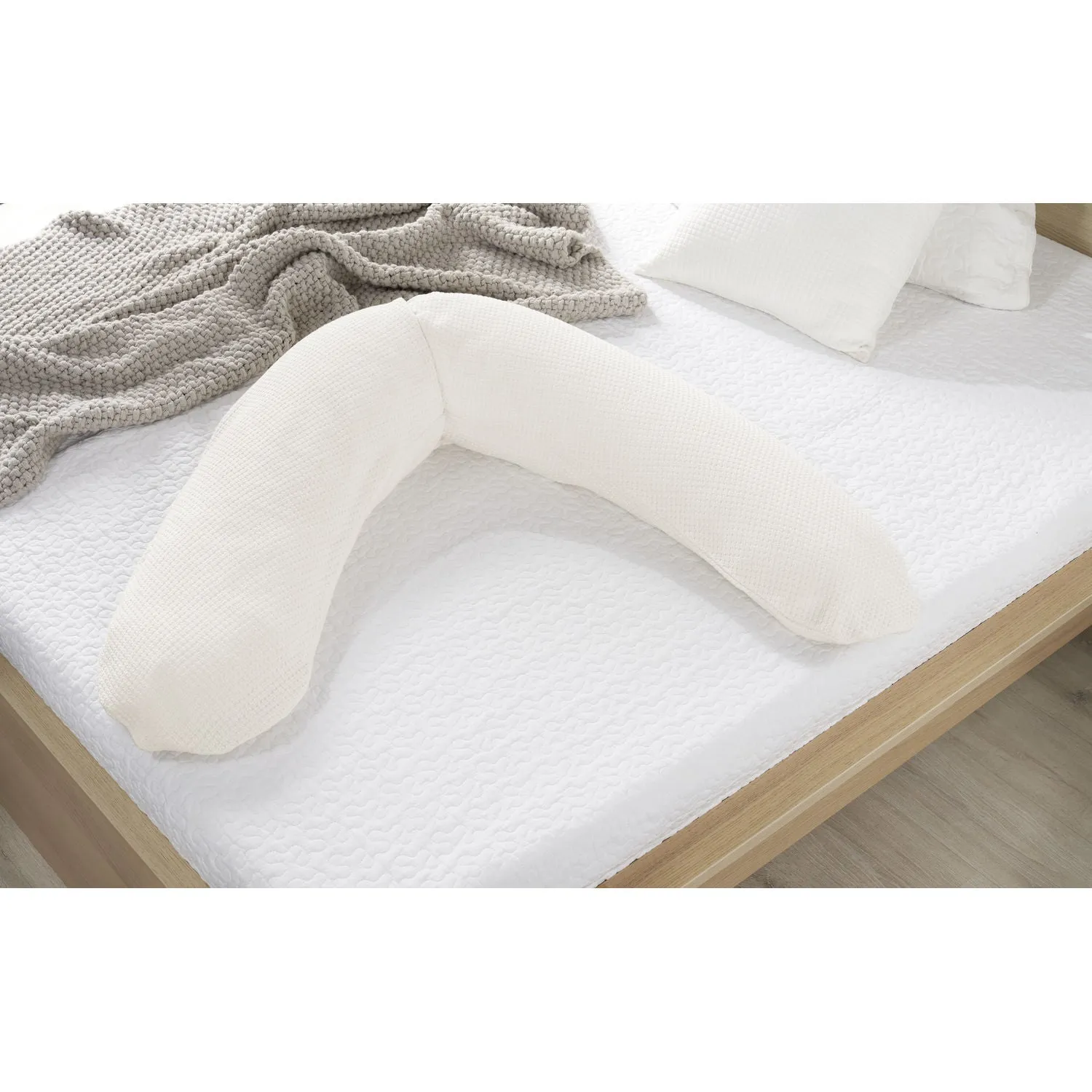 Theraline Pregnancy Pillow - Cream Fine Knit