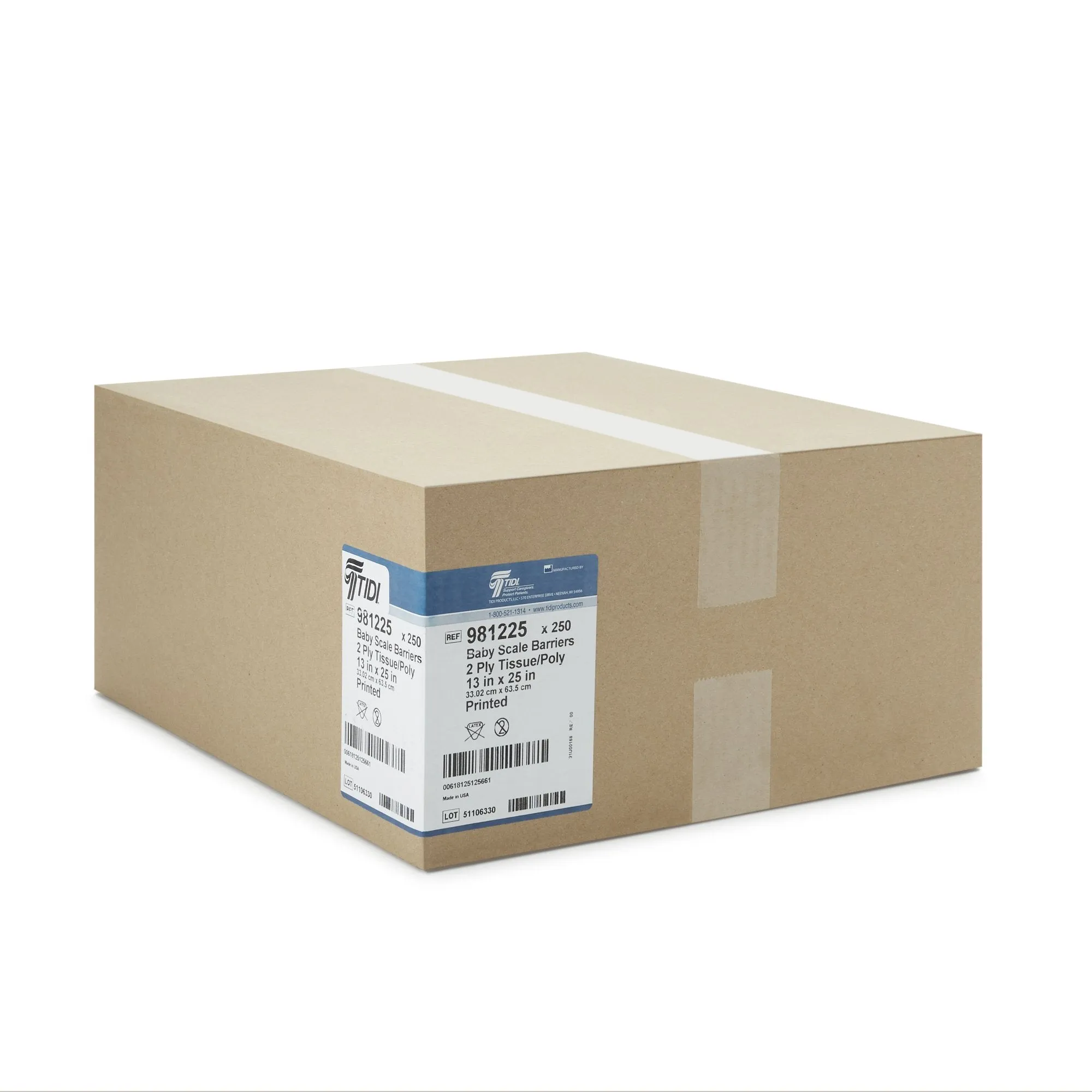 Tidi® Smooth Scale Liner Paper, 13 Inch x 25 Inch, Print (Pins, Bottles and Carriages)